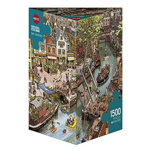 Heye 1500-Piece Triangle Jigsaw Puzzle - Say Cheese by Doro Gobel & Peter Knorr | Fun Family Activity, Home Decor & Stress Relief Gift