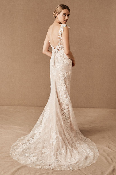 BHLDN Whispers & Echoes Milano Wedding Gown - Elegant Lace Bridal Dress for Romantic Ceremonies & Evening Receptions