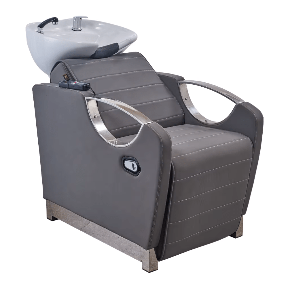 SalonLand Shampoo Unit Massage Chair for Hair Salon - Professional Back Washing Hair Sink with Comfortable Massage Function (Perfect for Hair Styling, Spa Treatments & Relaxing Salon Services)