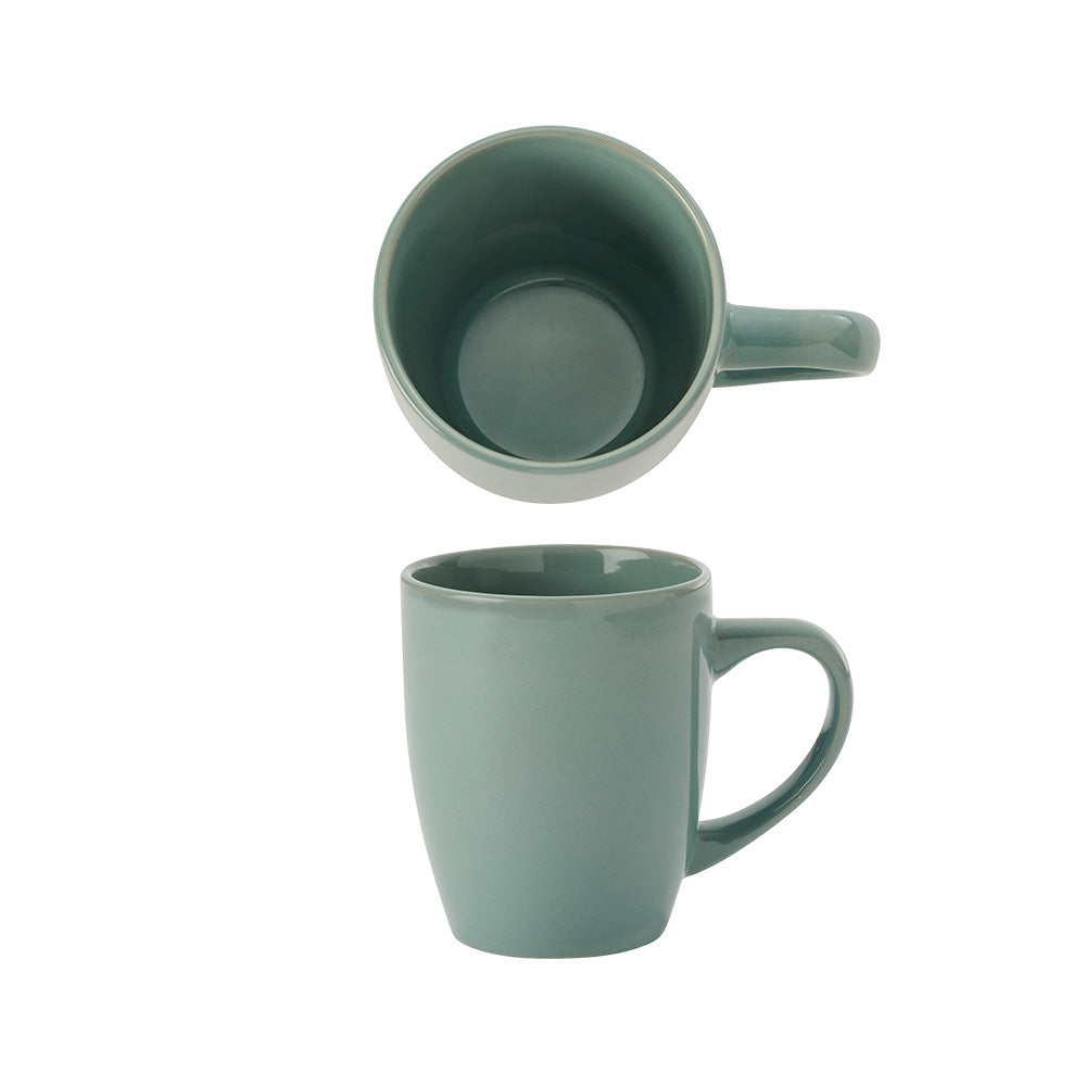 Eucalyptus Leaf Design Ceramic Coffee Mugs Set of 4 - 12oz (350ml) Handmade Tea Cups for Home, Office & Gifts - Perfect for Morning Coffee, Afternoon Tea & Cozy Moments