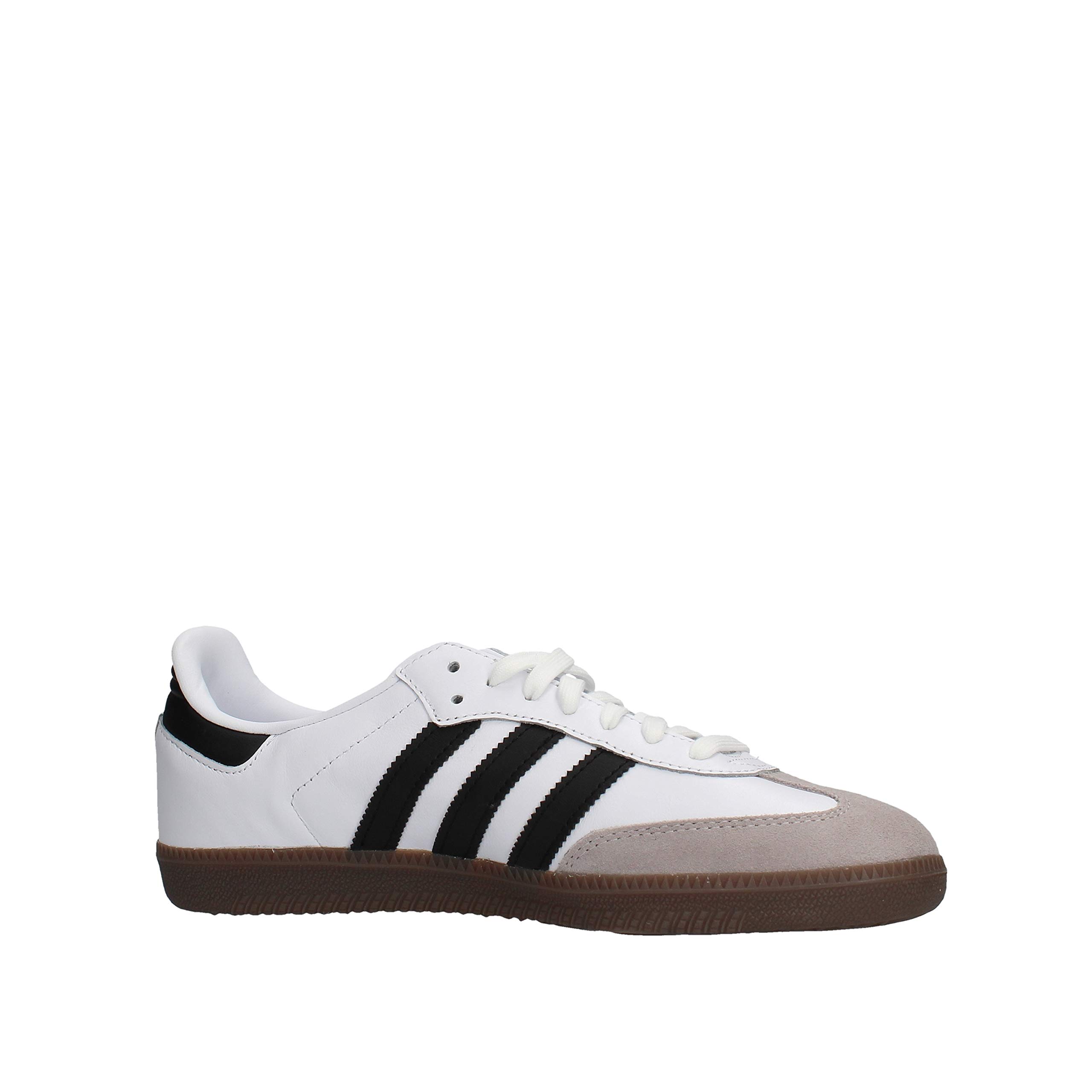 adidas Men's Samba OG Sneakers - Classic White & Black Low-Top Leather Shoes for Casual Wear, Street Style & Everyday Comfort