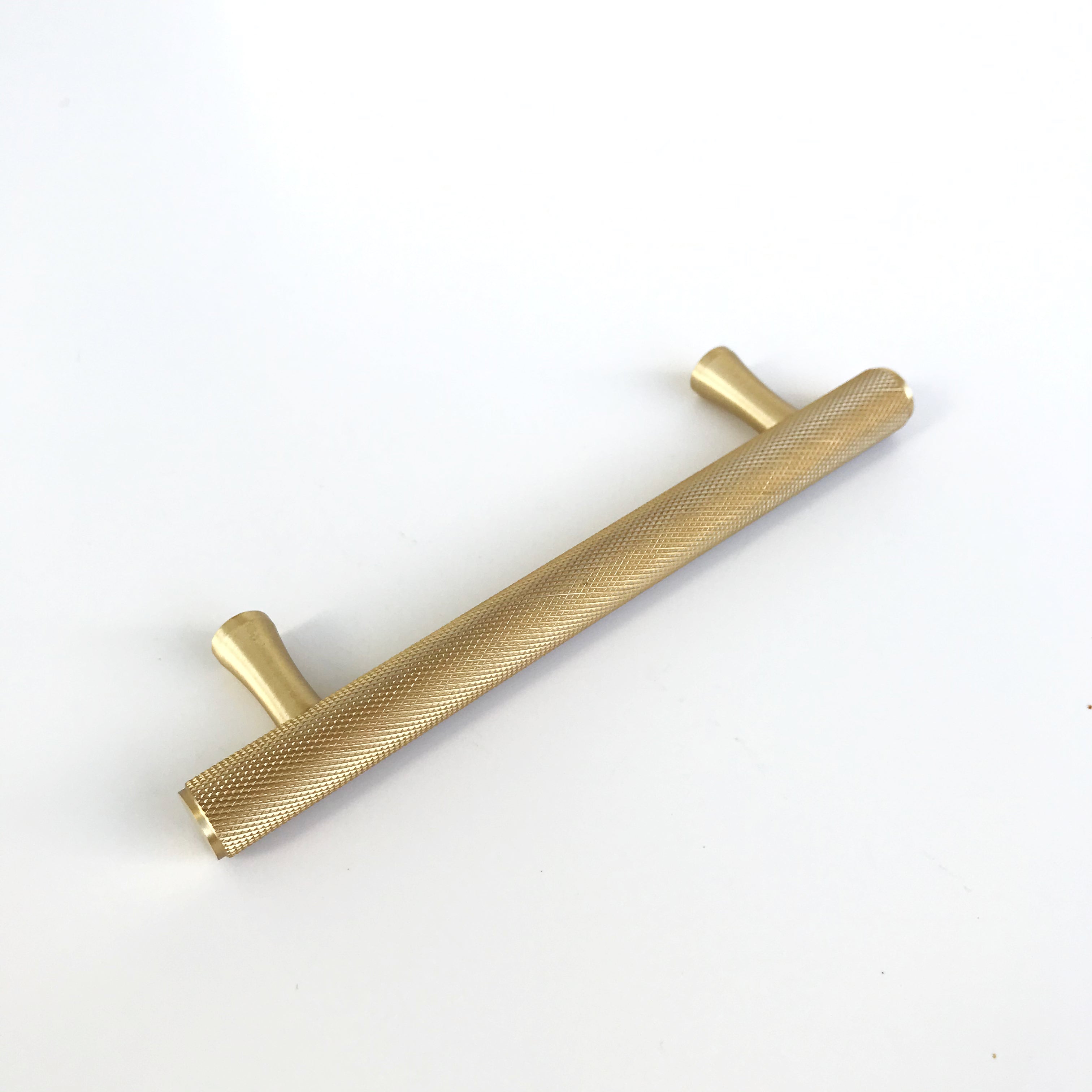 Solid Brass Knurled Drawer Pulls and Cabinet Knobs - Satin Brass Finish for Dressers, Cabinets & Furniture Hardware - Durable Home Decor Upgrade