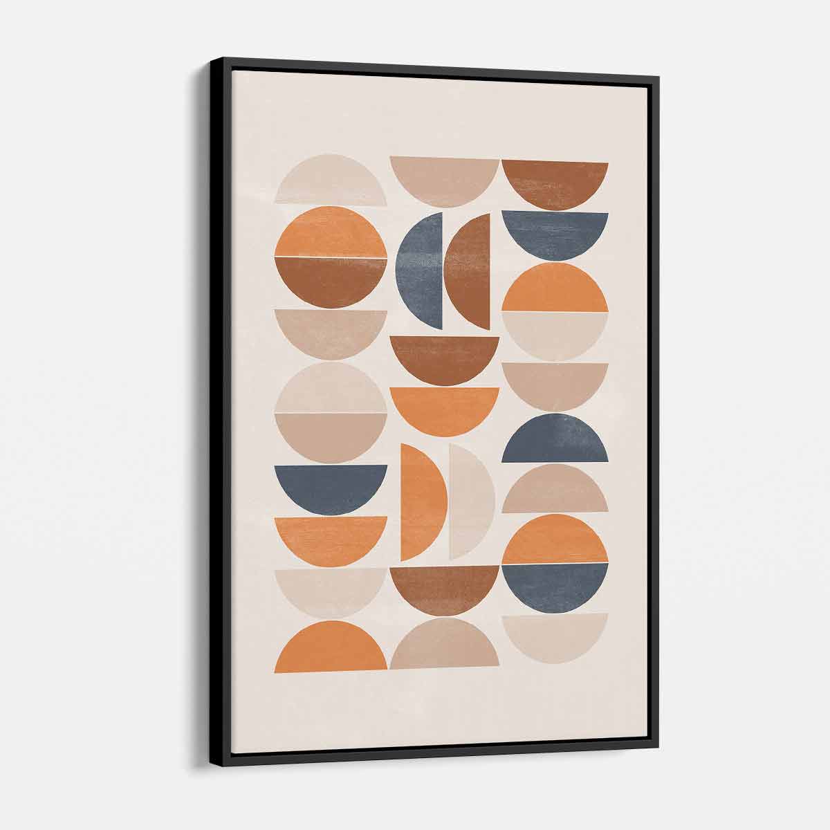 Orange Semi-Circle Wall Art Canvas Print - Modern Abstract Home Decor for Living Room, Bedroom & Office