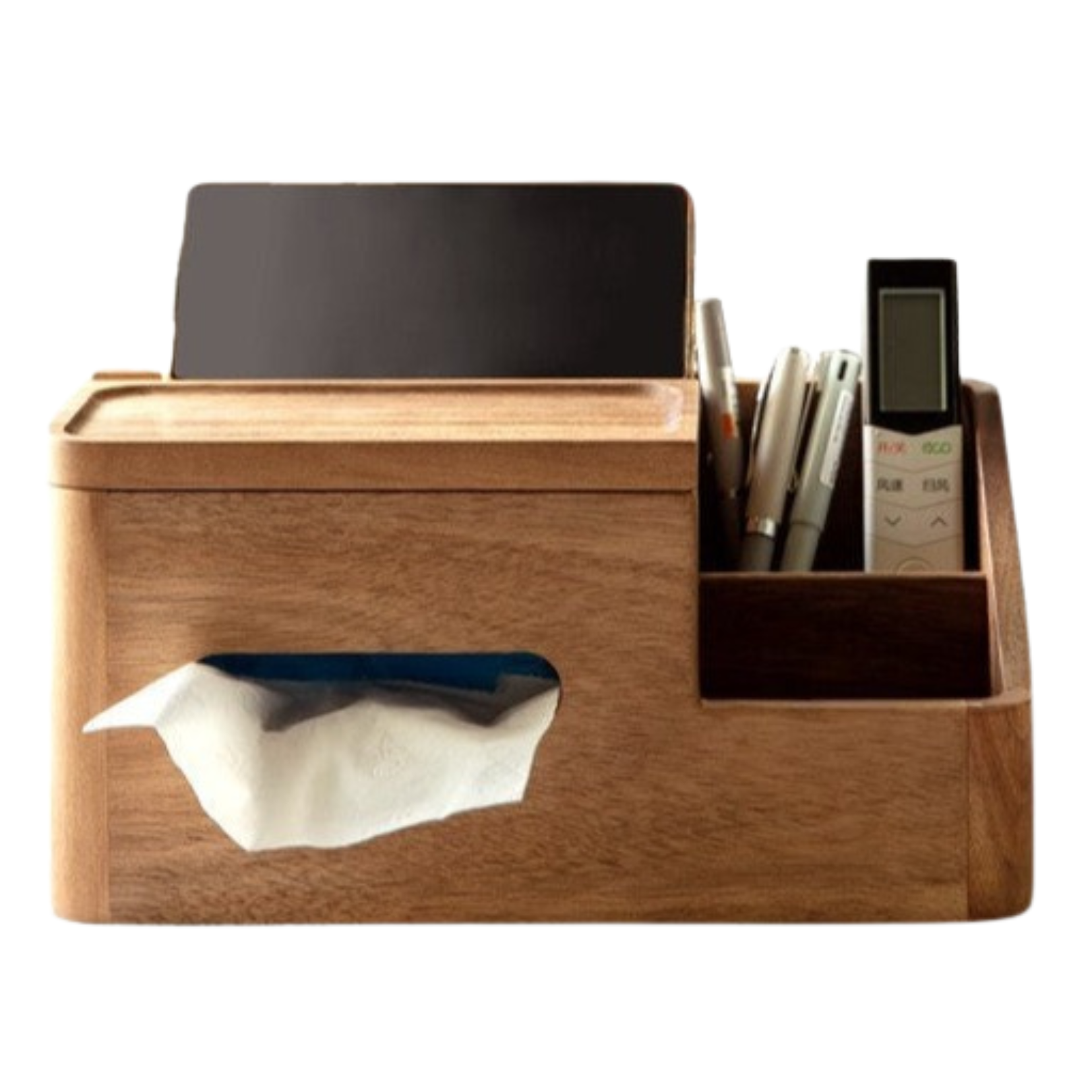 10x6.5x4.5 inch / 26x17x11.5cm / Natural wood color / Acacia Wood Tissue Storage Box