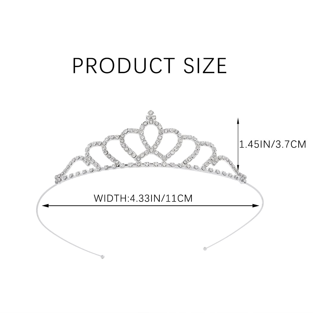 Sparkling Silver Tiara Crown with Rhinestones - Elegant Princess Crown for Girls & Women | Crystal Birthday Headband for Parties, Weddings & Special Events | Perfect Hair Accessory for Costumes & Celebrations