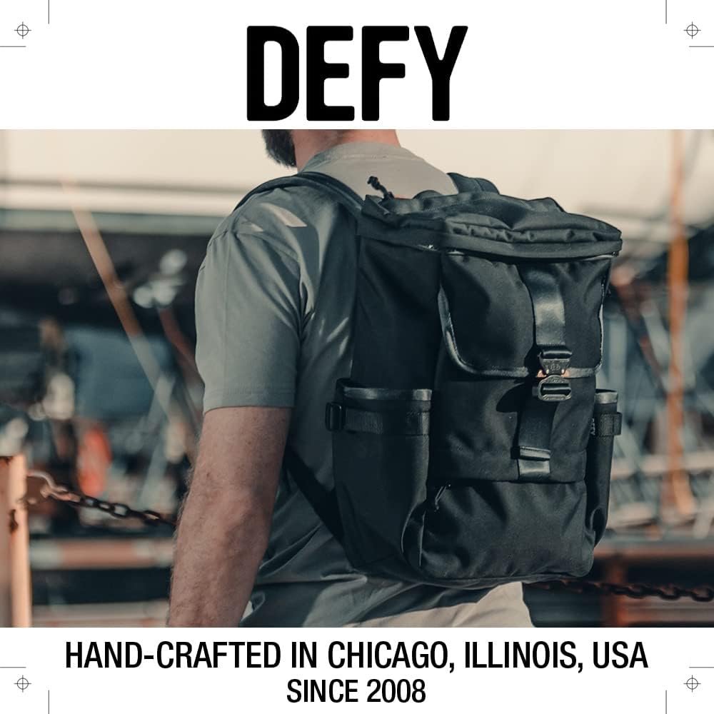 DEFY Menace Backpack 2.0 - Waxed Canvas 18L Utility Backpack for Men with 16