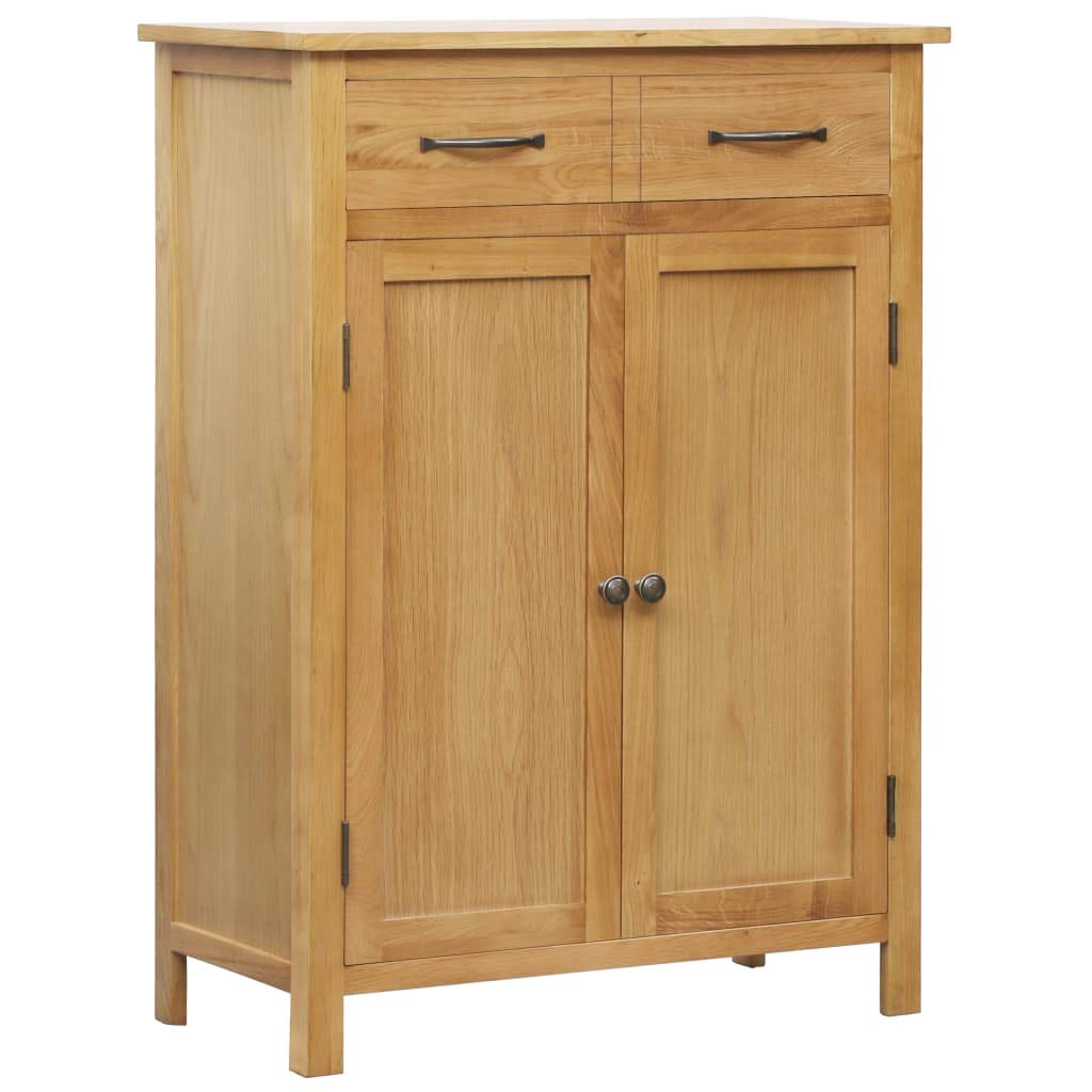 vidaXL Solid Oak Wood Shoe Cabinet 29.9