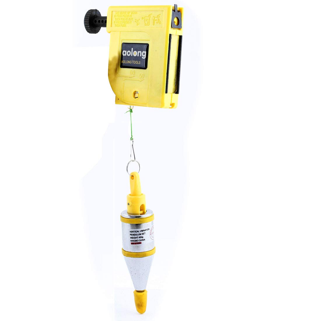 **IIVVERR 4.2M Magnetic Leveling Tool - Yellow & Silver Plumb Setter with Strong Magnet for Precise Alignment - Perfect for Construction, Carpentry, and DIY Home Projects**