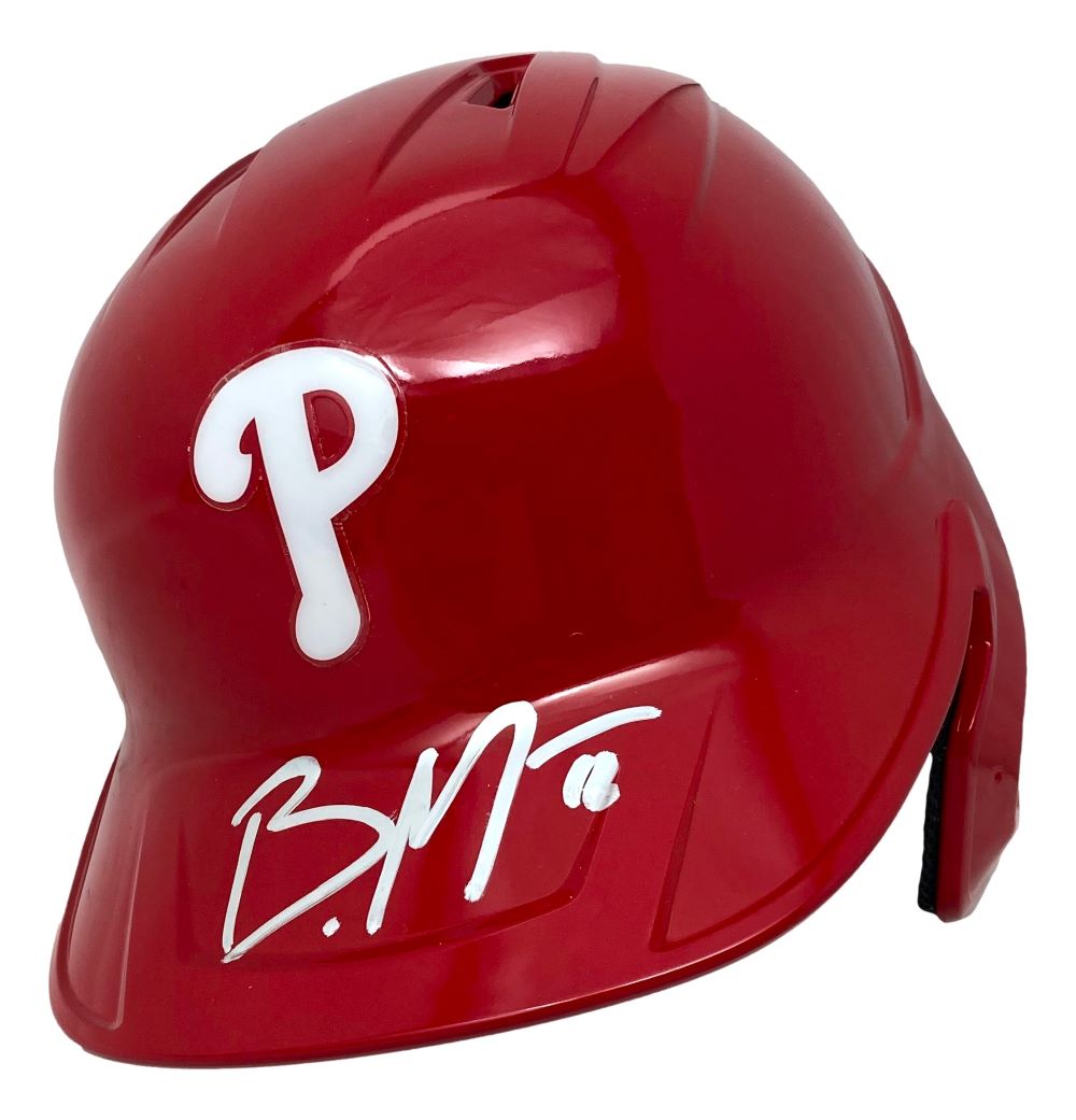 Brandon Marsh Autographed Philadelphia Phillies FS Replica Batting Helmet with JSA COA - Perfect for Baseball Memorabilia Collectors & Phillies Fans Display