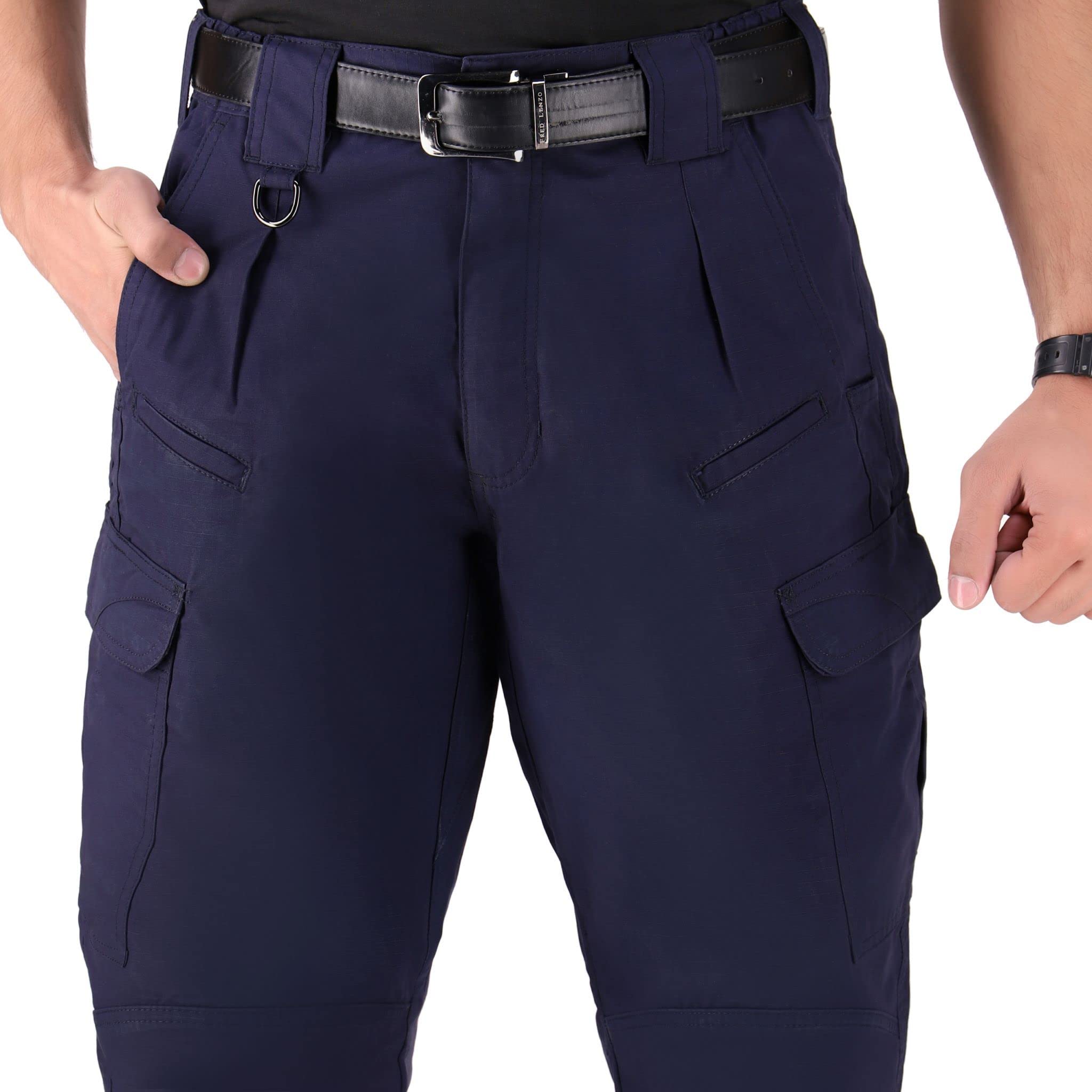 WHITEDUCK Men's Tactical Pants - Ripstop Stretch Water-Resistant Cargo Pants with 13 Pockets for Military, Hiking & Outdoor Activities | Durable Work Pants for Camping, Hunting & Tactical Operations