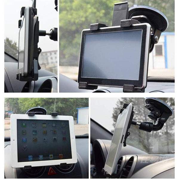 85CM Car Windshield Mount with Wide Base & Strong Suction - 360° Rotatable Phone & Tablet Holder for iPhone, Samsung, iPad (Up to 13 Inch) - Perfect for GPS Navigation, Hands-Free Calls & Road Trips