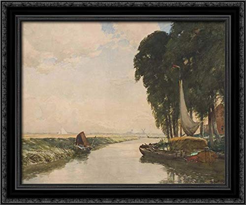 Tom Scott 24x20 Black Ornate Wood Framed Canvas Wall Art - Elegant Home Decor for Living Room, Bedroom & Office | Border Hills Collection