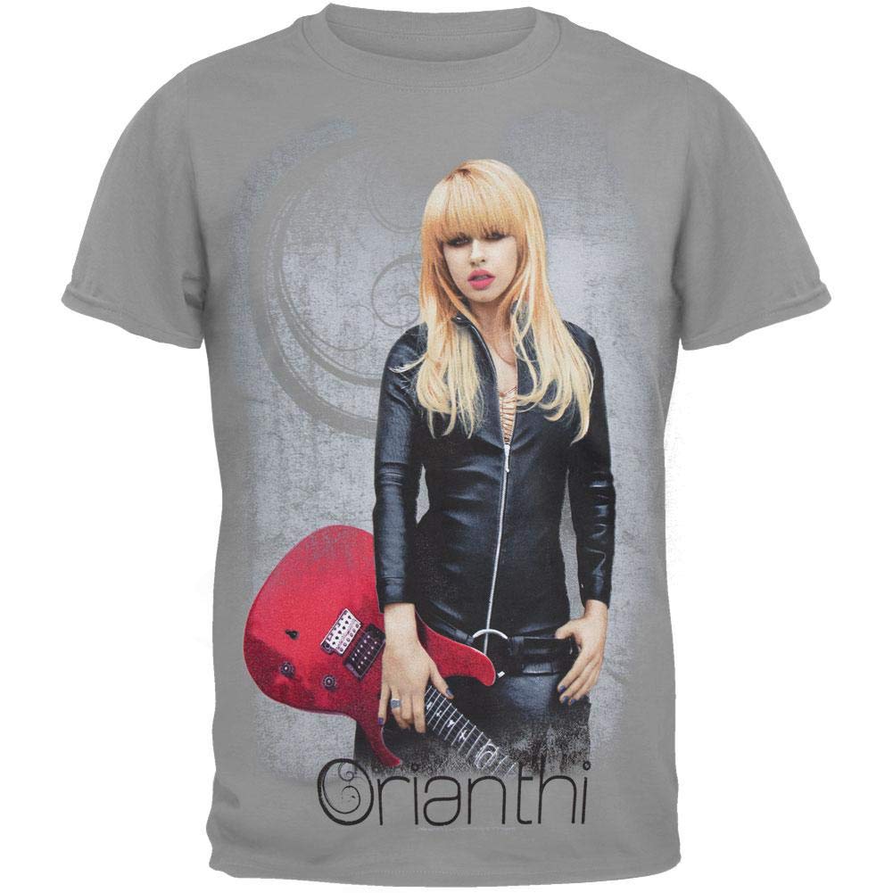 Orianthi Leather & Strings 2010 Tour Vintage Soft Cotton T-Shirt - Grey Band Merch for Rock Fans & Concert Collectors | Perfect for Concerts, Gigs & Music Events