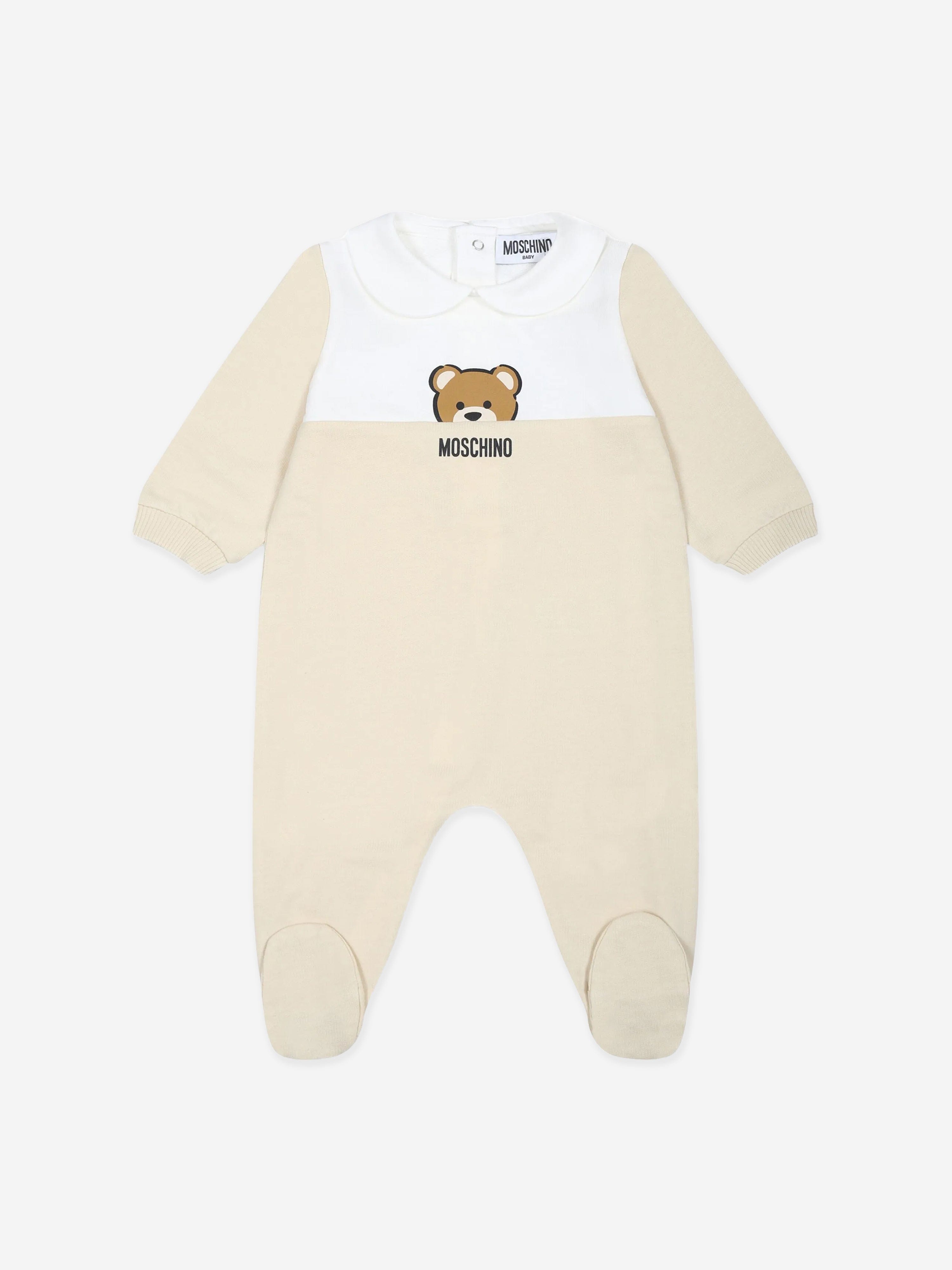 Soft & Cozy Baby Bear Logo Beige Babygrow - Perfect for Newborns, Infants & Toddlers | Ideal for Playtime, Naptime & Photo Shoots