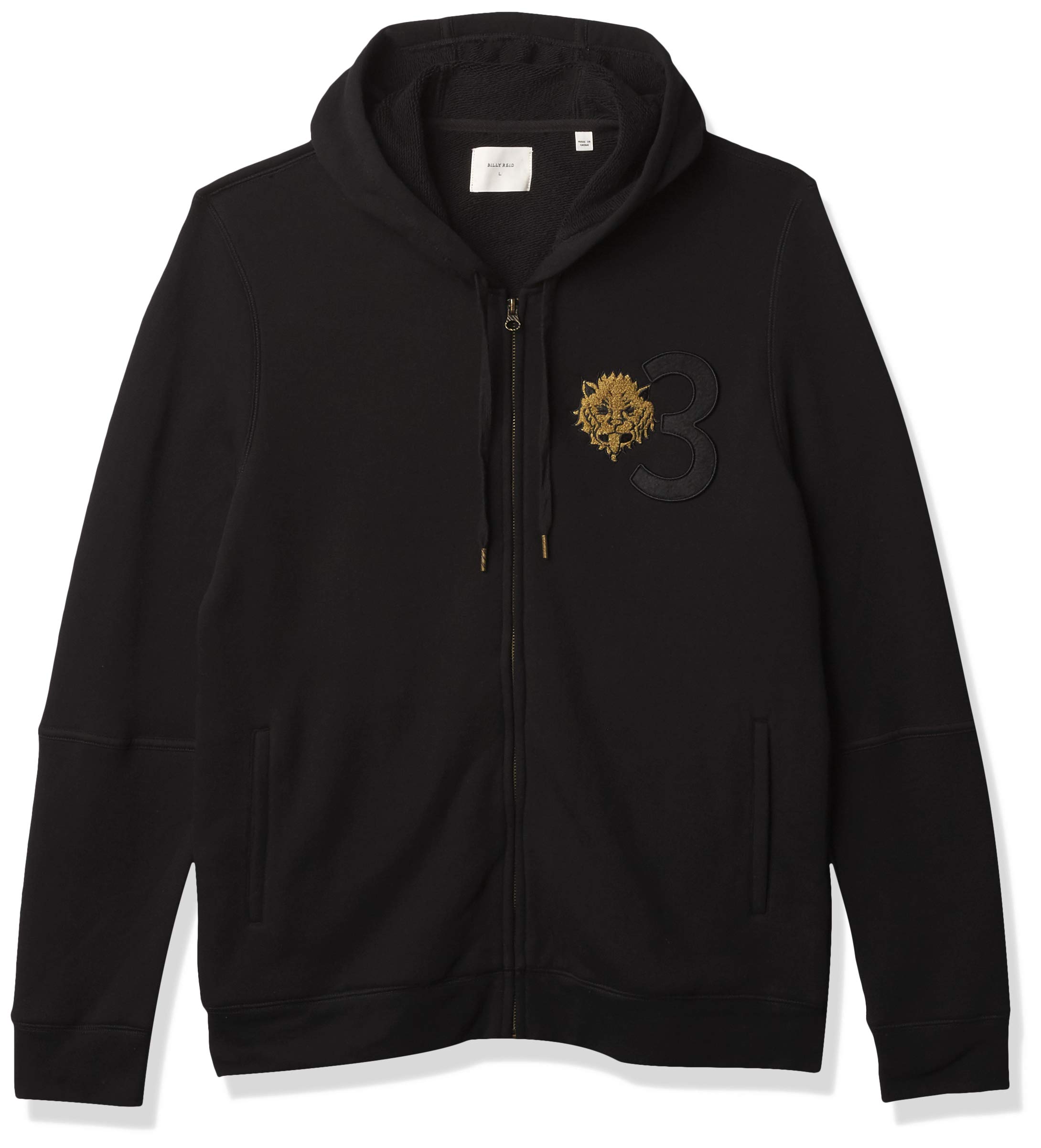 Billy Reid Men's 3 Lions Hoodie - Premium Cotton Pullover Sweatshirt for Casual Wear & Street Style | Gym, Lounge, Outdoor Activities