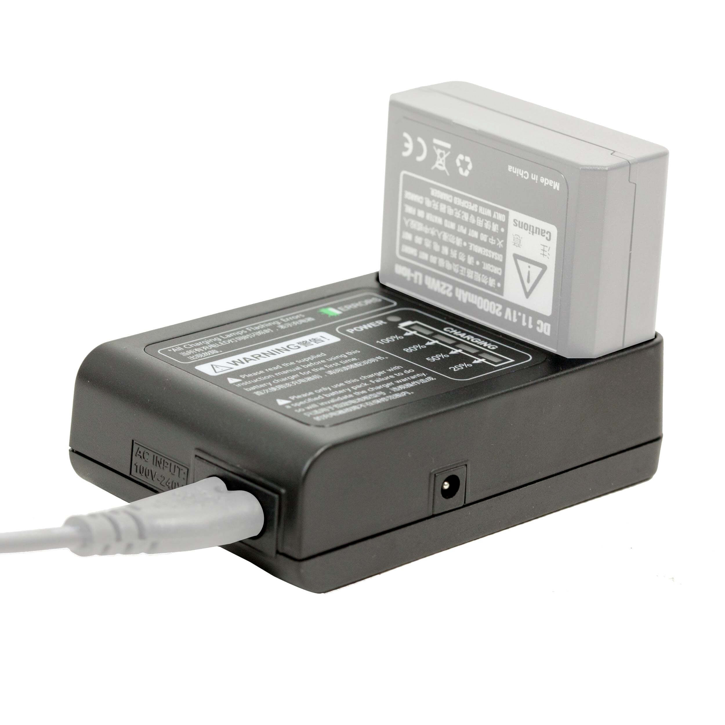 Li-Ion 580 Battery Charger Base for Godox V850II & V860II Speedlite (VC18) - Perfect for Photography, Studio Lighting, and On-Location Shoots