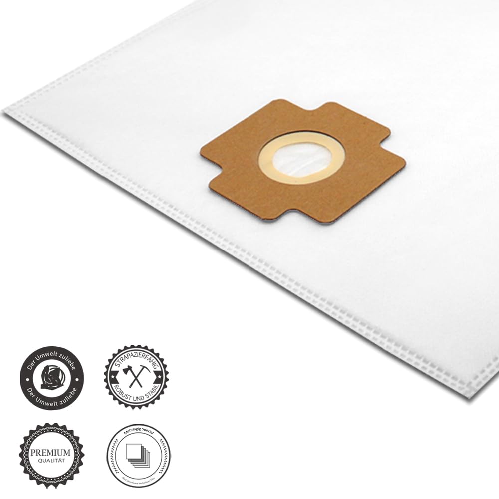 40x Vacuum Cleaner Bags Compatible with Hanseatic Design 1117,5e & Zelmer Standard - Perfect for Home Cleaning, Pet Hair Removal & Allergen Reduction