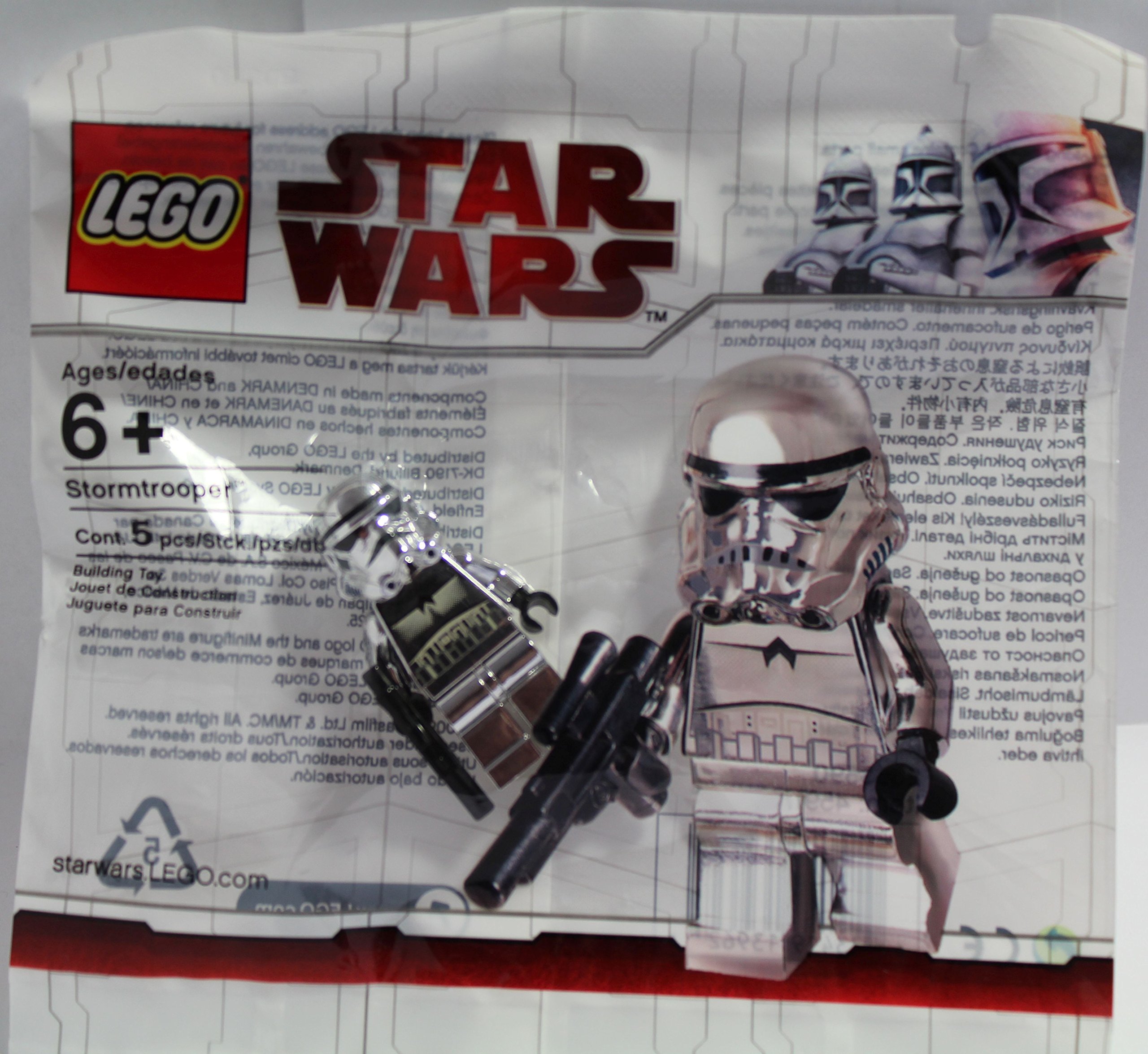 LEGO Star Wars Chrome Stormtrooper Limited Edition Mini Figure with Blaster - Perfect for Collectors, Gifts & Star Wars Themed Displays