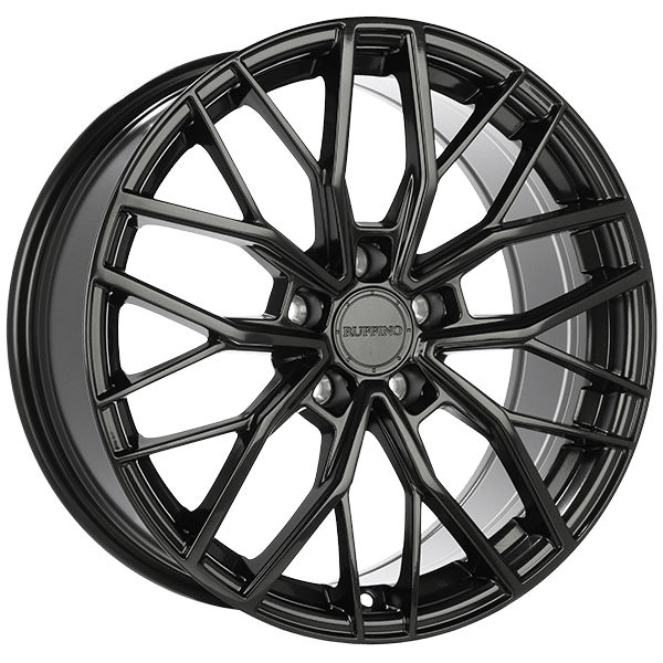 Ruffino TEKNIK 19x8.5 Gloss Black Alloy Wheels - 5x114.3 Bolt Pattern, 35mm Offset, 73.1mm Hub Bore - Perfect for Honda, Toyota, Nissan & More - Upgrade Your Car's Style & Performance