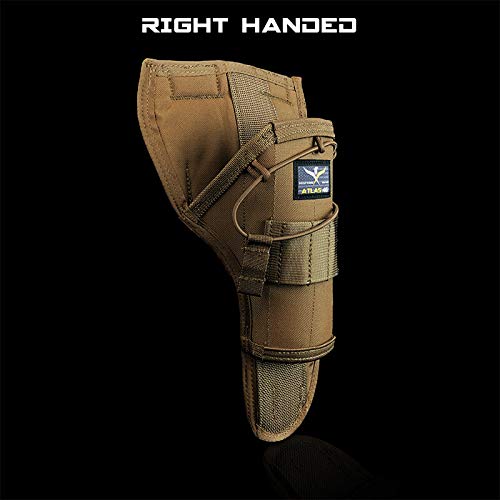 Atlas 46 AIMS Large Left-Handed Drill Holster in Coyote | Premium Handcrafted USA-Made Tool Belt Accessory for Construction, Woodworking & DIY Projects