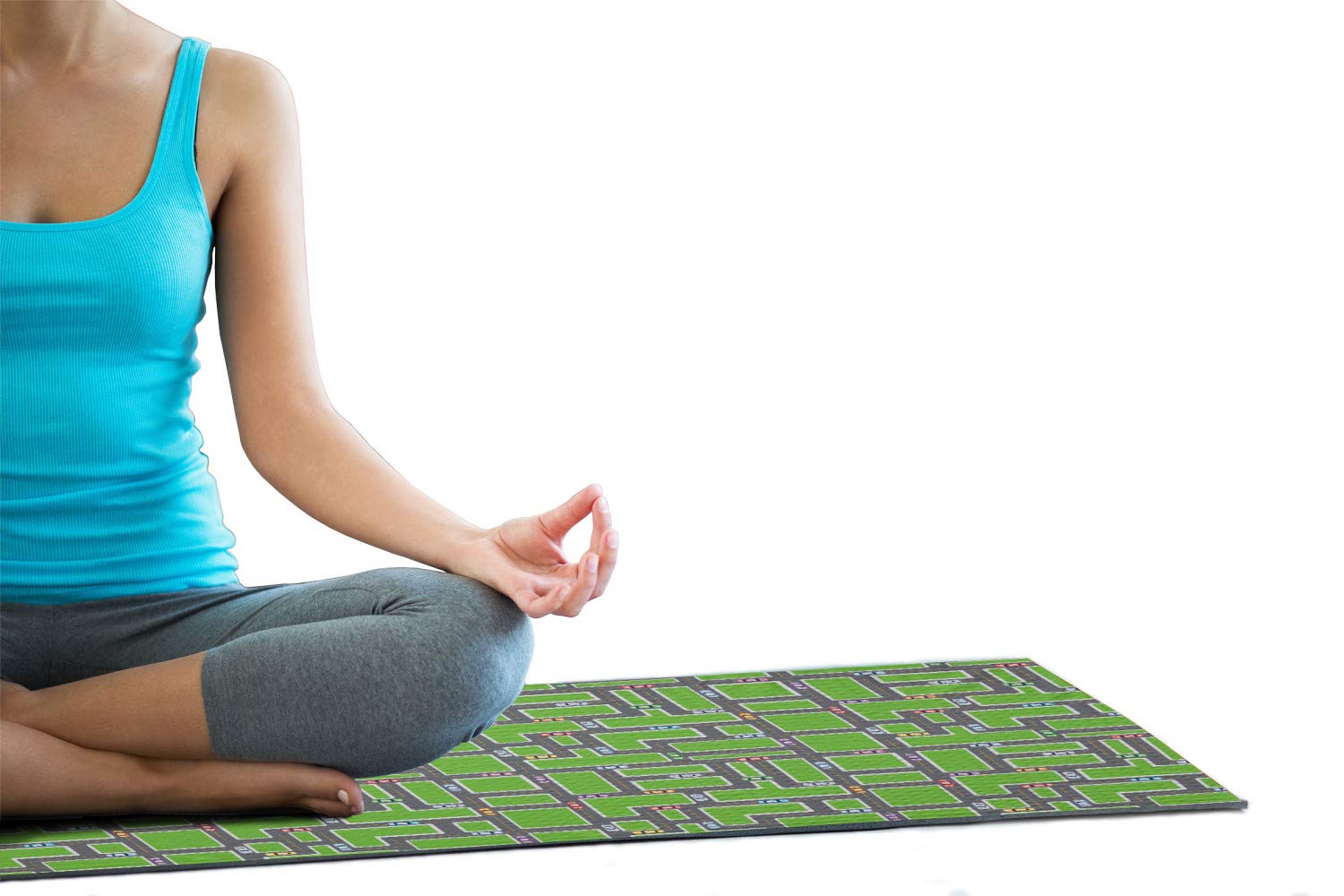 Ambesonne Car Race Track Non-Slip Yoga Mat - 25