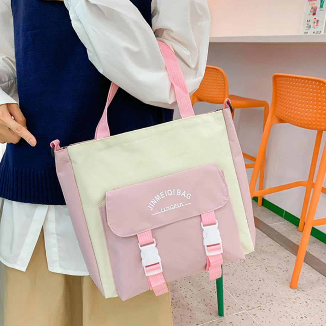 5Pcs Kawaii Cute Backpack Set for School - Aesthetic Green Backpack with Accessories | Perfect for Students, Anime Fans & Kawaii Lovers | School Supplies, Travel & Daily Use