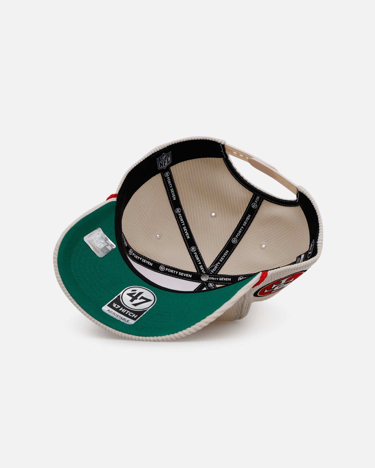 47 Brand San Francisco 49ers 'Natural Script' Premium Hitch Corduroy Snapback Hat - Official NFL Licensed Adjustable Baseball Cap for Men & Women - Perfect for Game Day, Sports Events & Casual Wear