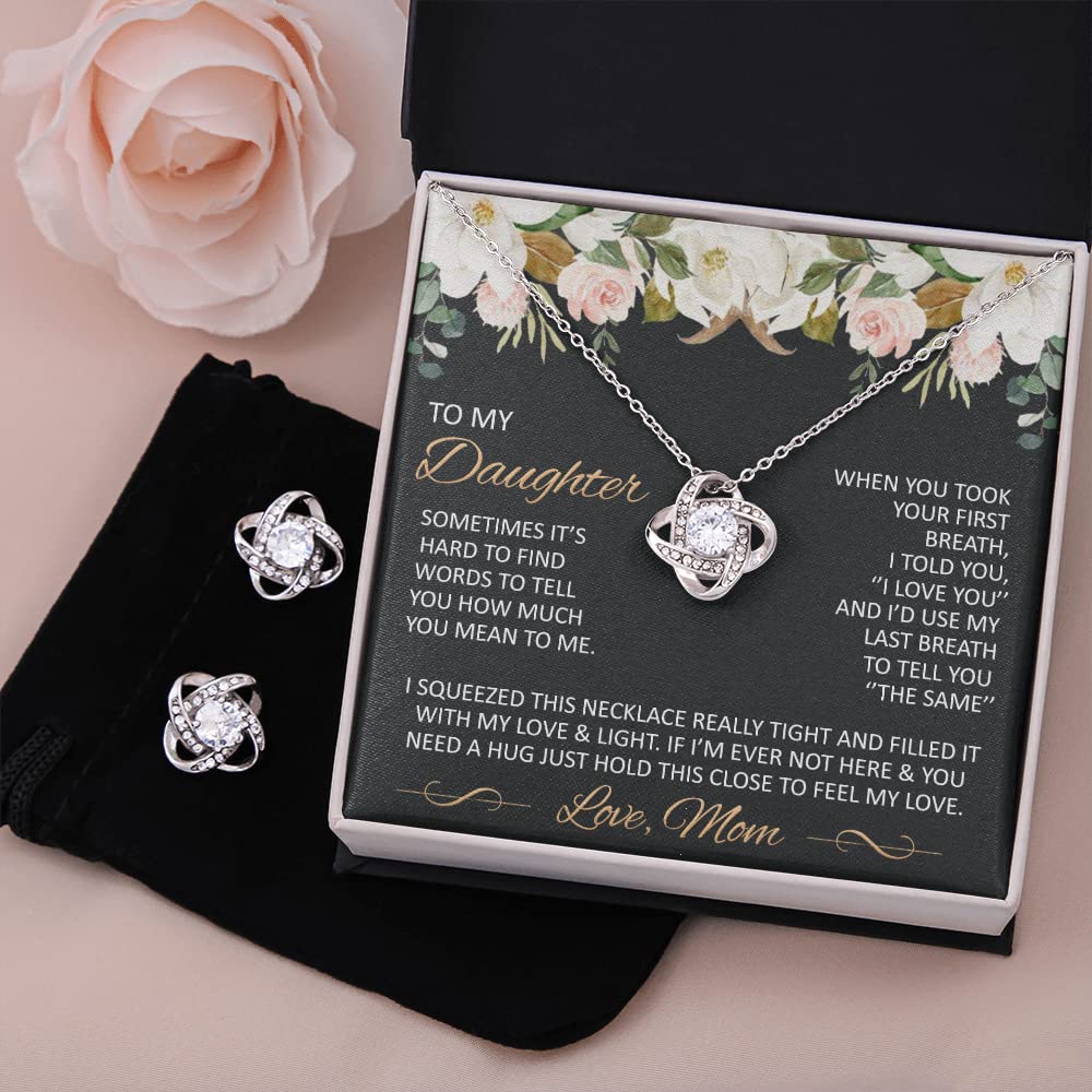 WISHICIOUS Mother Daughter Necklace Set - Heart Pendant Jewelry Gift for Mom & Daughter - Birthday, Anniversary, Christmas Present - Perfect for Special Occasions & Family Bonding Moments