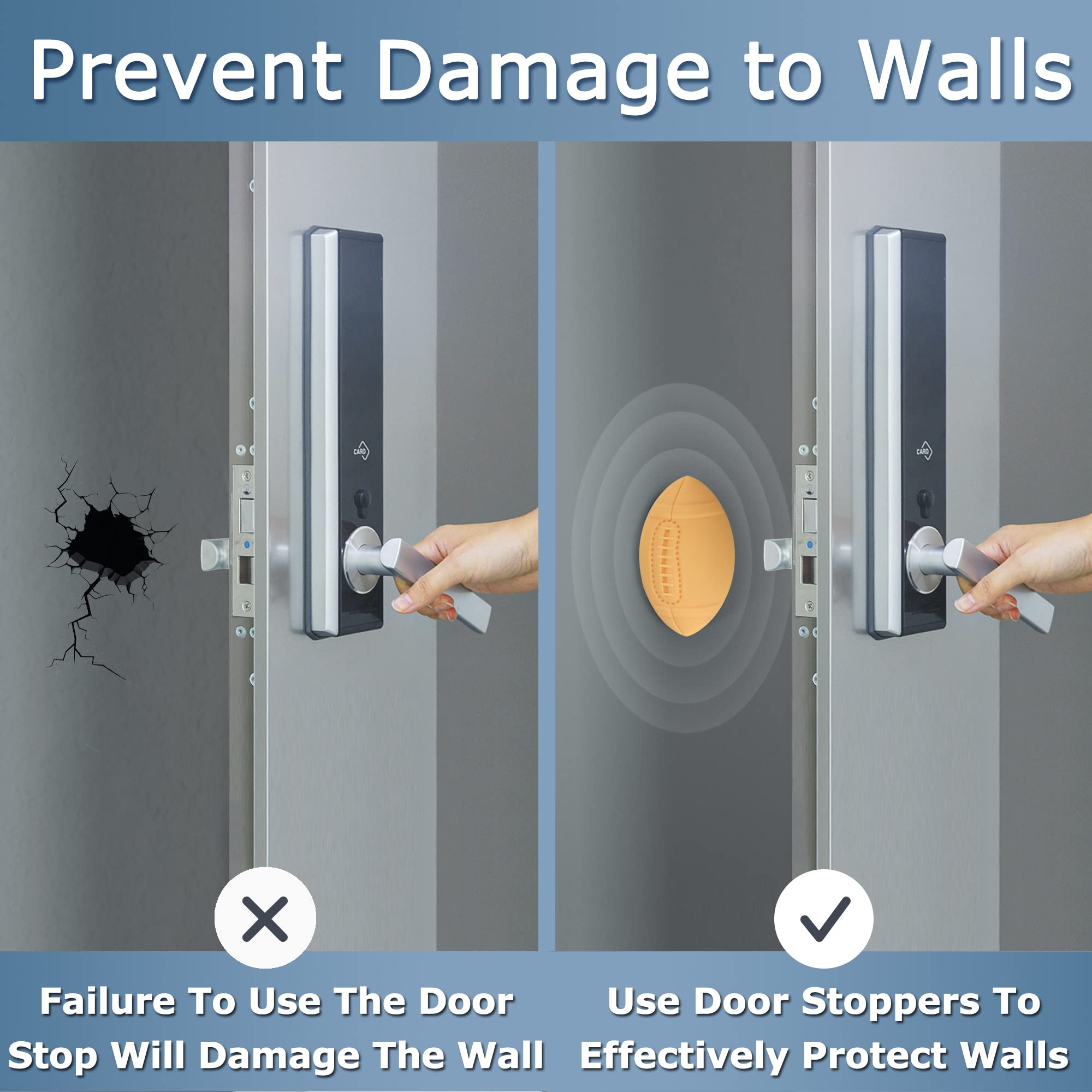Black Silicone Door Knob Stopper - Wall Protector for Home, Office & School