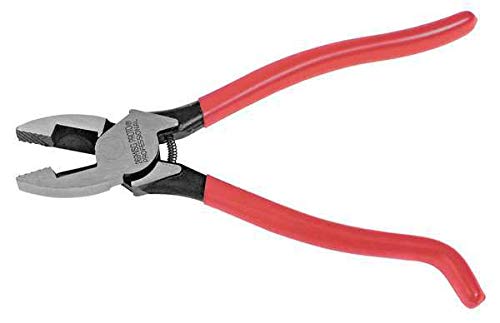 Iron Workers Pliers 9.25 Inch - Heavy Duty Red Handled Pliers for Metalworking, Construction, and DIY Projects - Perfect for Bending, Cutting, and Gripping Metal Rods