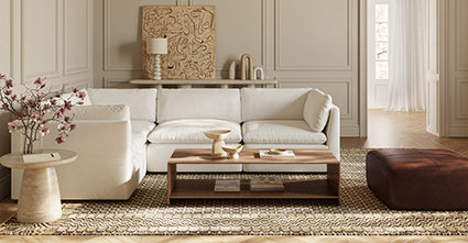 Sequoia Ottoman - Stylish and Comfortable Footstool for Living Room, Bedroom, or Office - Perfect for Relaxing, Reading, or Extra Seating