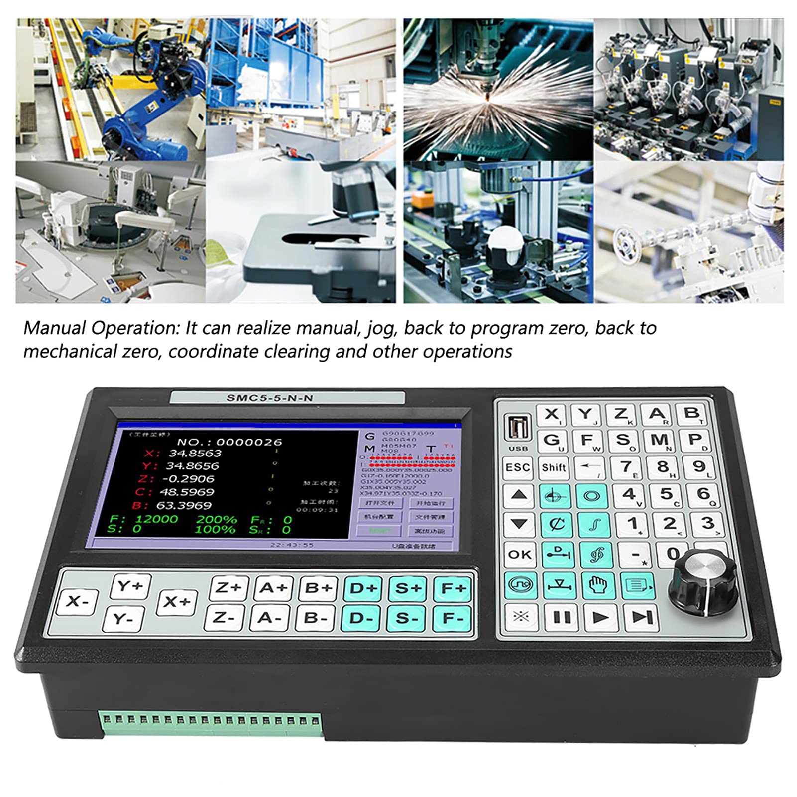 5-Axis CNC Motion Controller - 500KHz Offline USB Motion Controller Replacement for CNC Machines | Perfect for Woodworking, Metal Engraving & 3D Printing