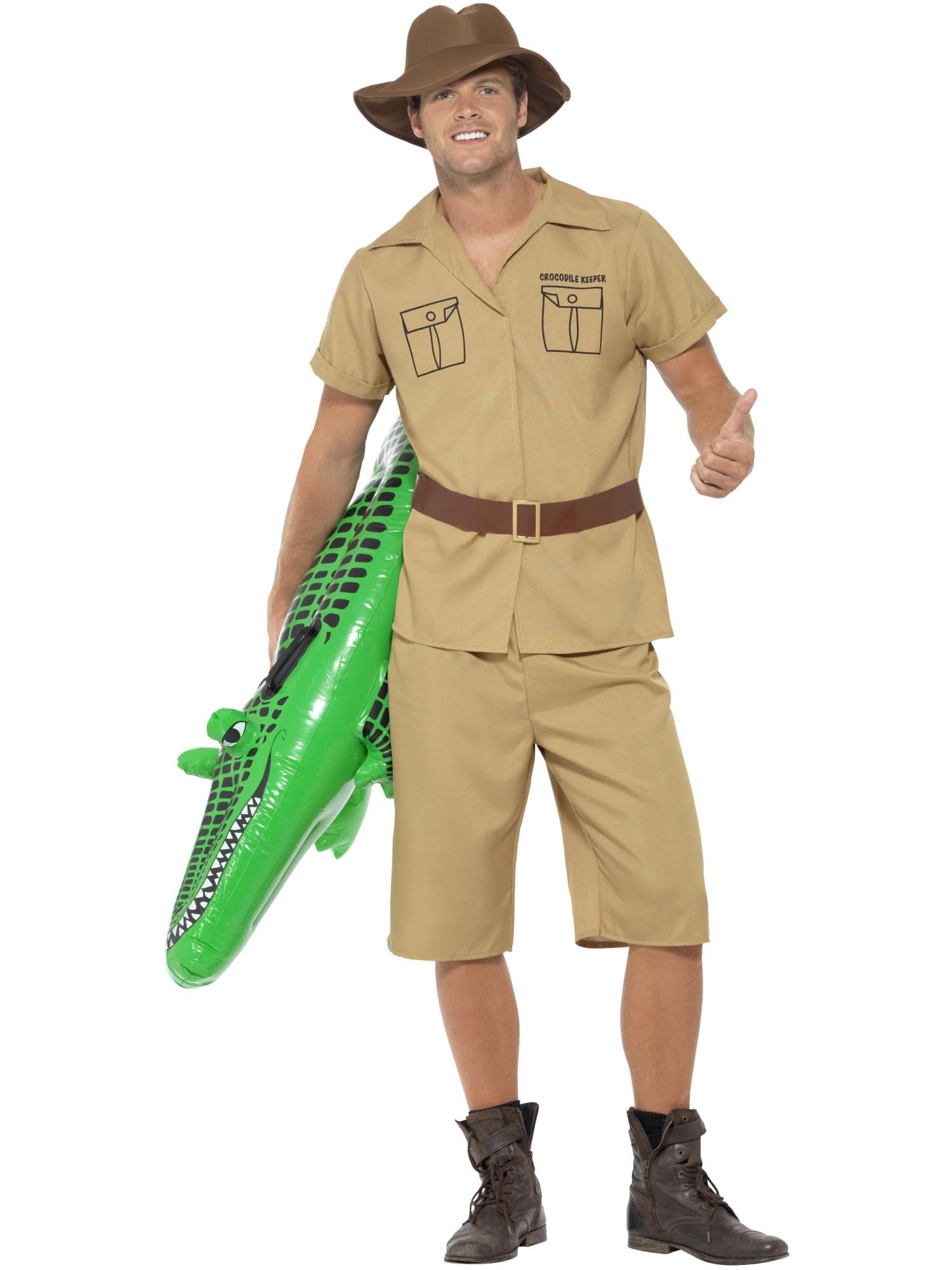 Smiffy's Men's Safari Costume Outfit - Adult Jungle Explorer Halloween Costume for Parties & Adventure Themed Events
