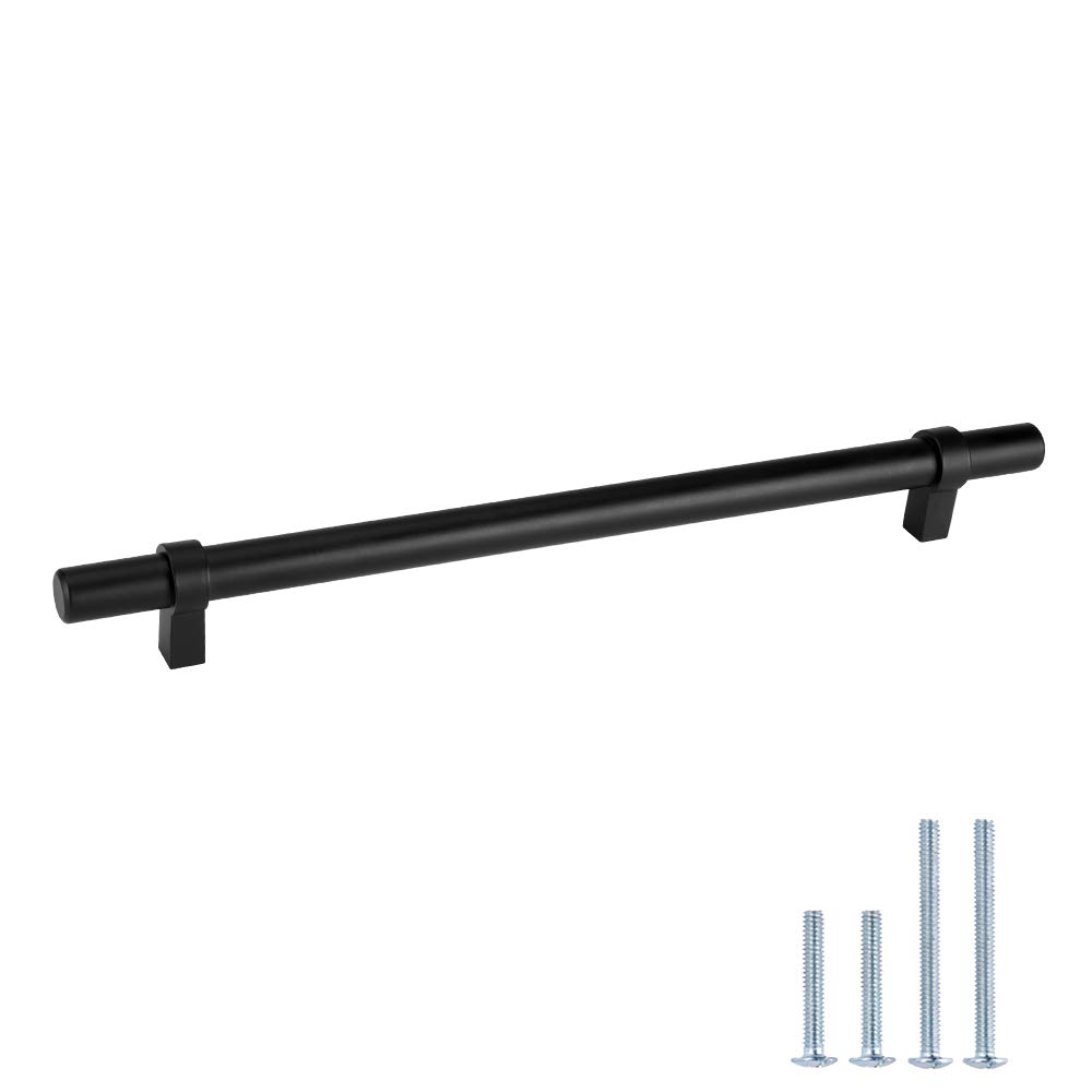 Peaha 15 Pack Black Cabinet Pulls - 10 Inch Hole Center Hardware Drawer Handles for Kitchen, Cupboard & Dresser - Durable Cabinet Knobs for Home Renovation & Furniture Upgrade