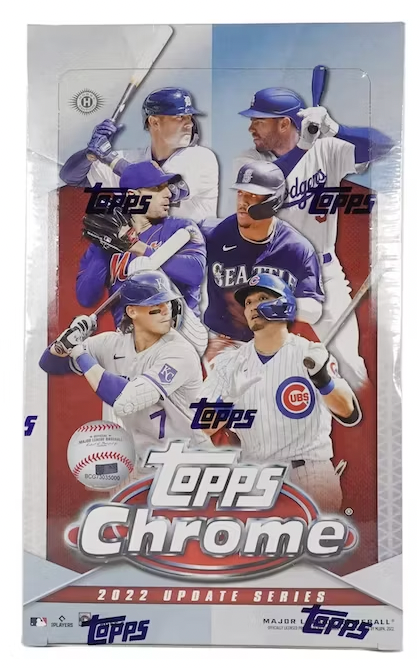 2022 Topps Chrome Update Baseball Hobby Box - 24 Packs with Exclusive Rookie Cards & Autographs - Perfect for Collectors, Fantasy Sports & Baseball Enthusiasts