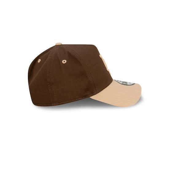 New Era 940 K Frame LA Dodgers Toffee Walnut Wheat Cloth Strap Baseball Cap - Official MLB Licensed Hat for Dodgers Fans, Streetwear & Sports Events