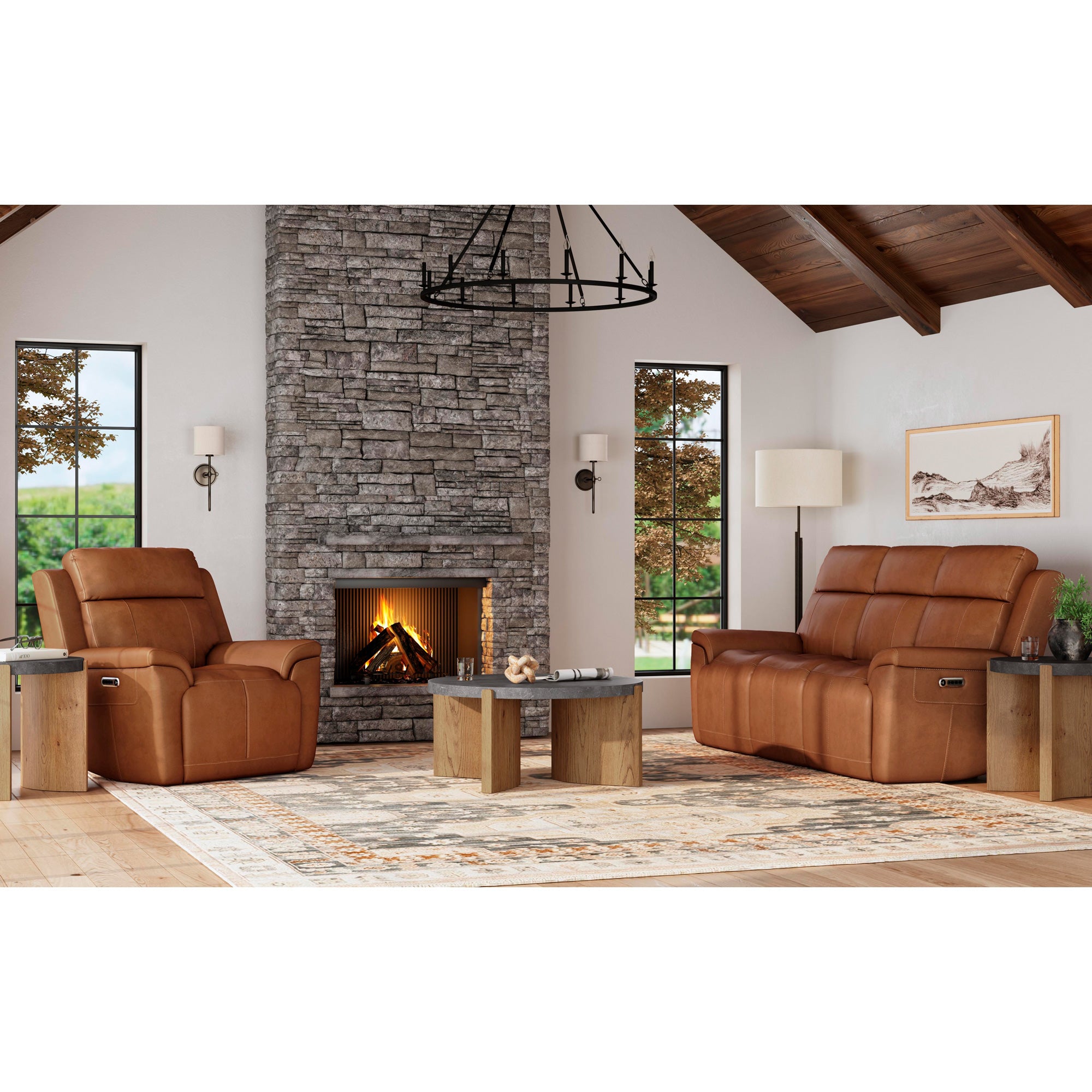 Amelia Power Recliner Chair with Adjustable Headrest & Lumbar Support - Electric Massage Reclining Sofa for Living Room, Home Theater & Office Comfort