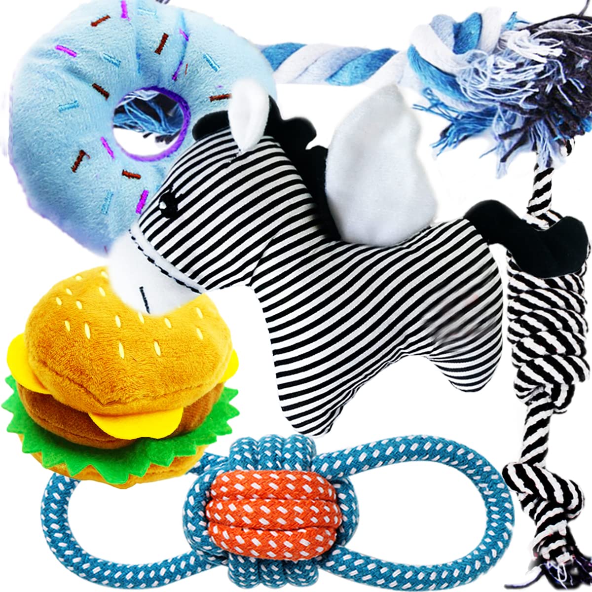 BUIBIIU Dog Toys Bundle - Puppy Chew Toys, Squeaky Plush Toys, Teething Balls for Small & Large Dogs - Durable & Chew Resistant for Playtime, Training & Birthday Gifts