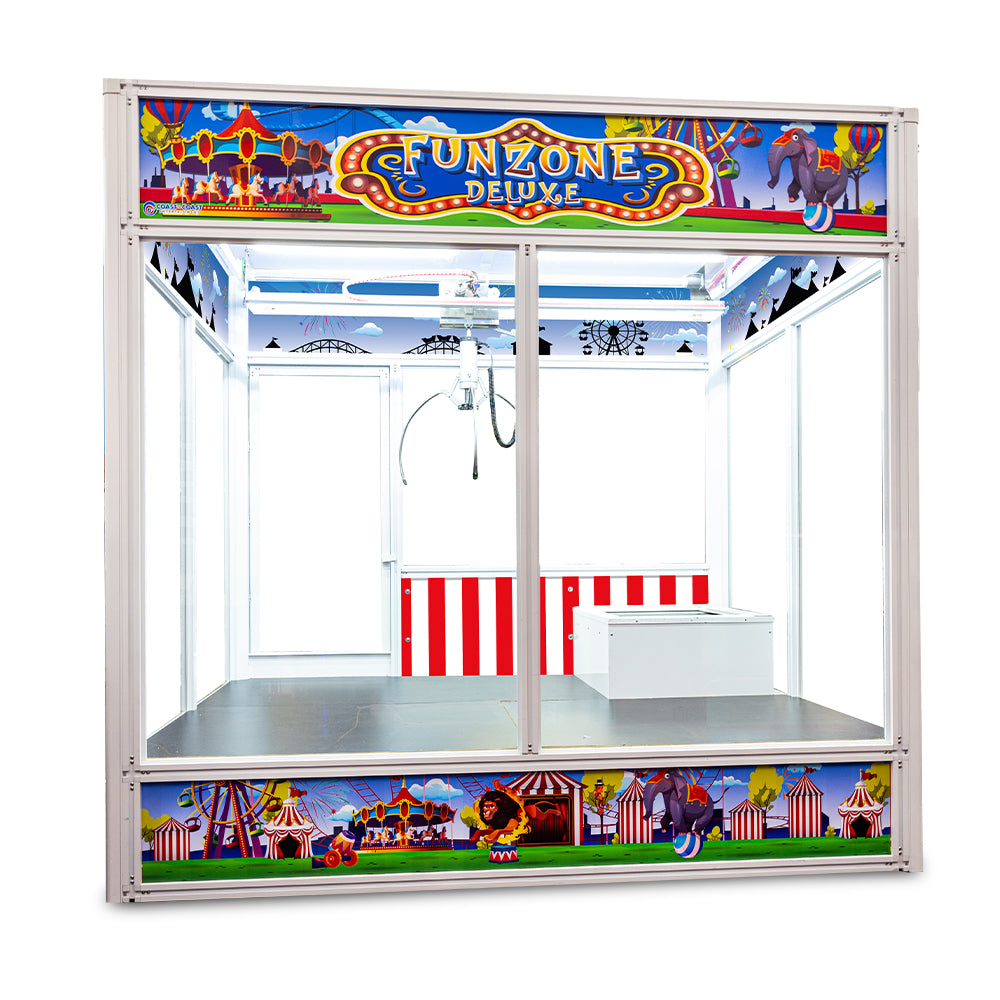 Fun Zone Deluxe Arcade Crane Machine - Prize Claw Game for Kids & Adults - Perfect for Birthday Parties, Arcades, and Family Game Nights