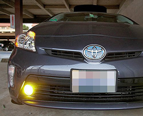 2-Pack 3000K Yellow High Power P13W LED Bulbs - Bright DRL & Fog Light Replacement - Perfect for Daytime Running Lights, Fog Lamps in Cars, Trucks, SUVs - Enhance Visibility in Rain, Snow & Low Light Conditions