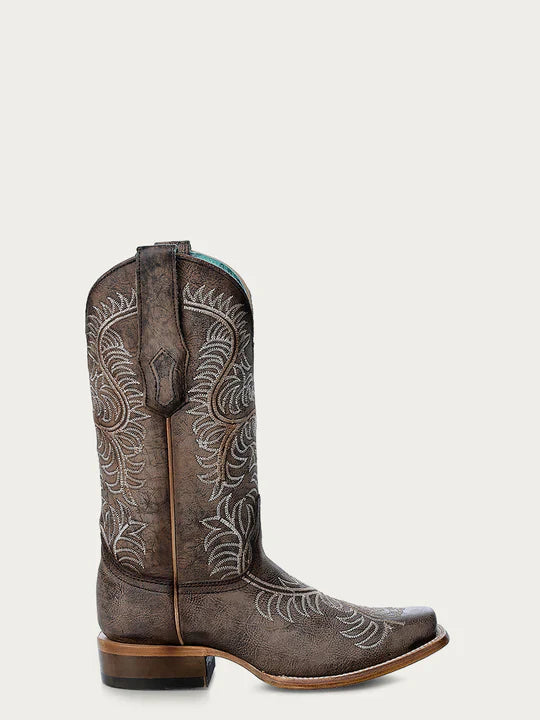 Z5257 Women's White Embroidered Tan Snip Toe Cowboy Boots - Perfect for Western Rides, Country Concerts & Fashion Outfits