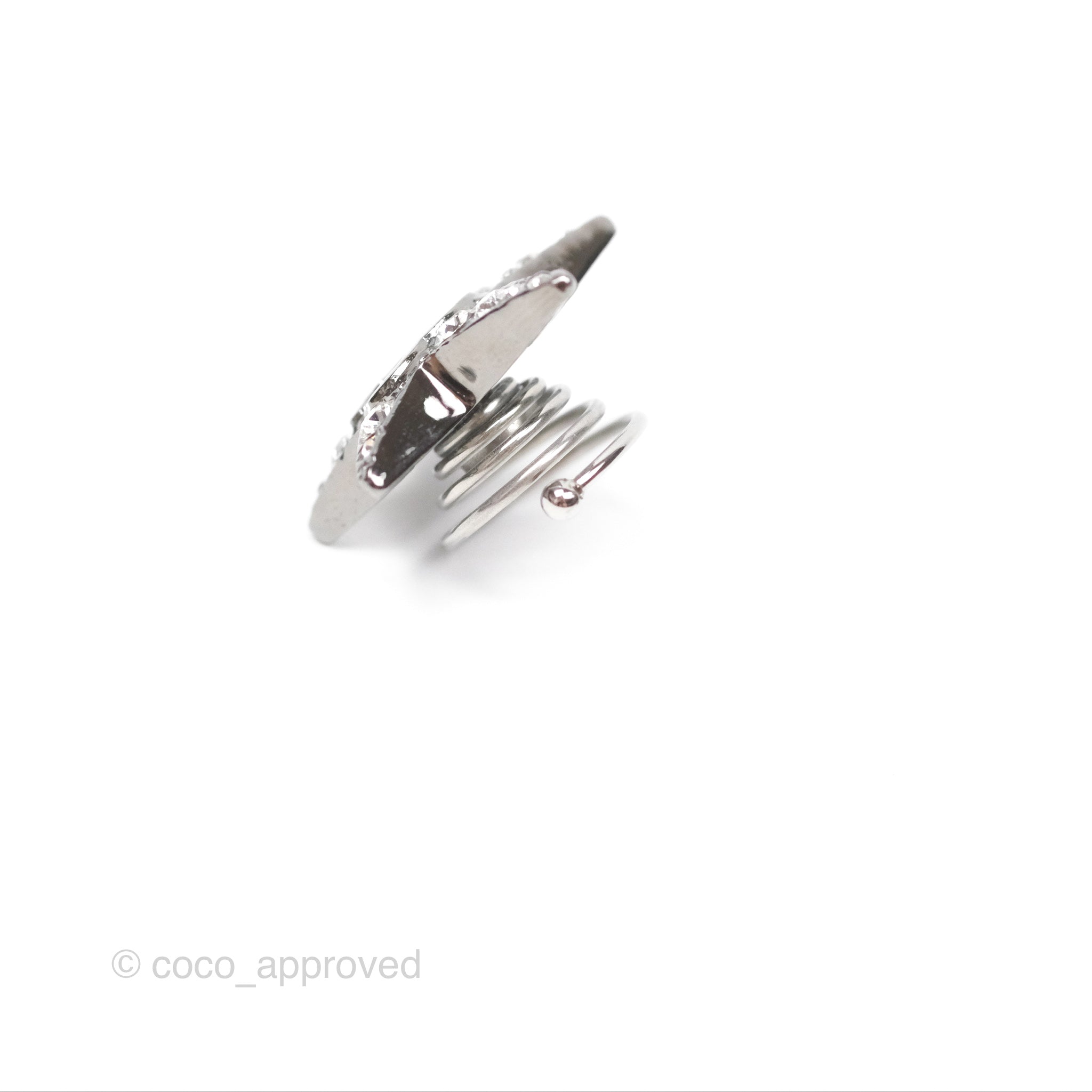 Chanel CC Crystal Star Hair Clip Gun Metal 22C - Elegant Hair Accessory for Parties, Weddings & Special Occasions