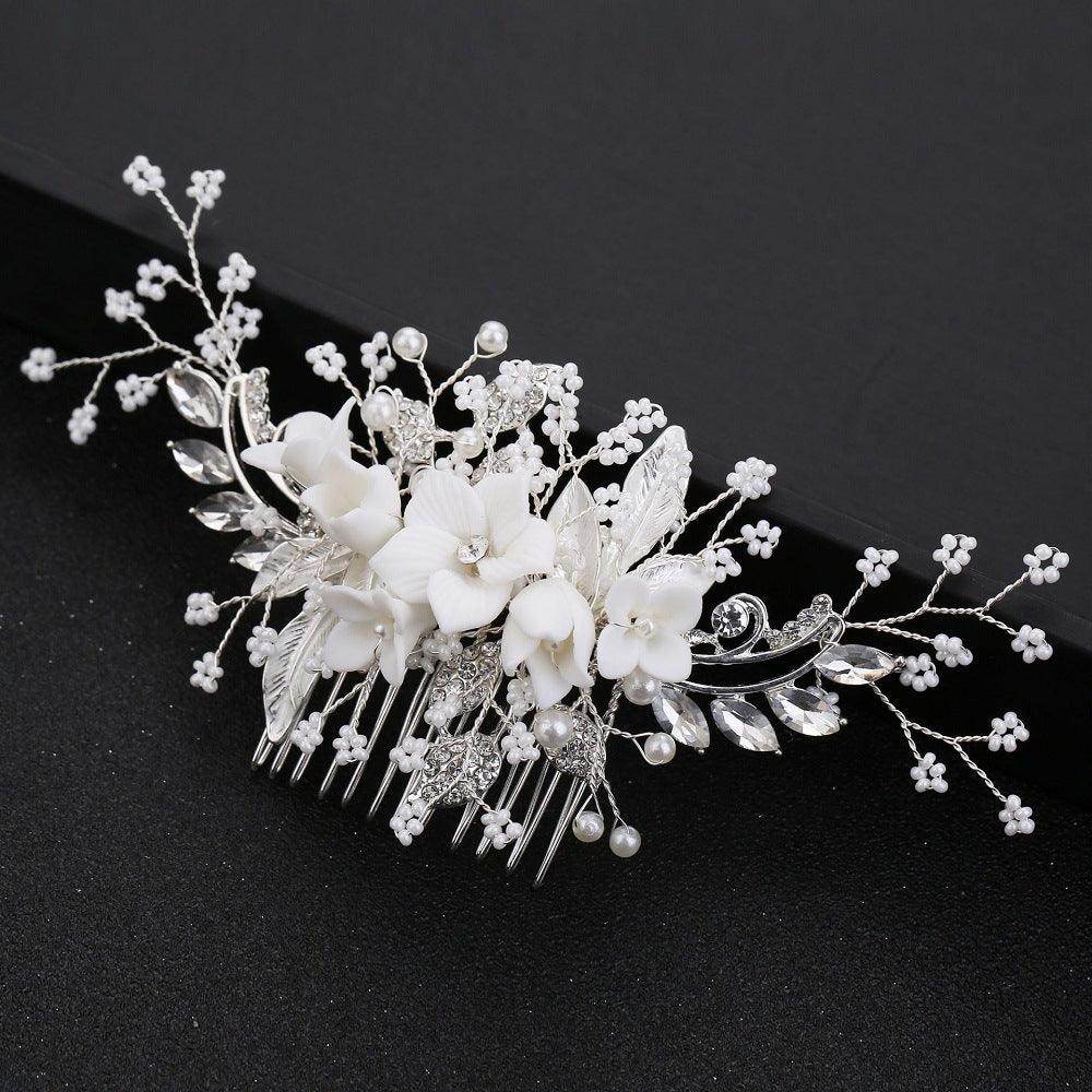 Handmade Pearl Flower Bridal Hair Comb - Elegant Wedding Headband for Bride, Bridesmaids & Special Occasions | Perfect for Weddings, Prom & Formal Events
