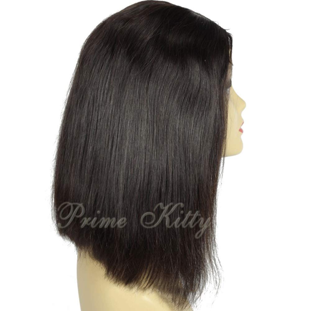 1X4 U Part Wig Human Hair Wigs for Black Women - 9A Virgin Straight Glueless Wig (150% Density, 16