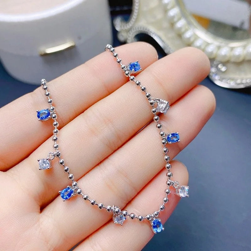 Sagittarius Blue Topaz Chain Bracelet for Women - Elegant Zodiac Jewelry Gift for Birthday, Christmas & Special Occasions | Perfect for Daily Wear, Parties & Gifts