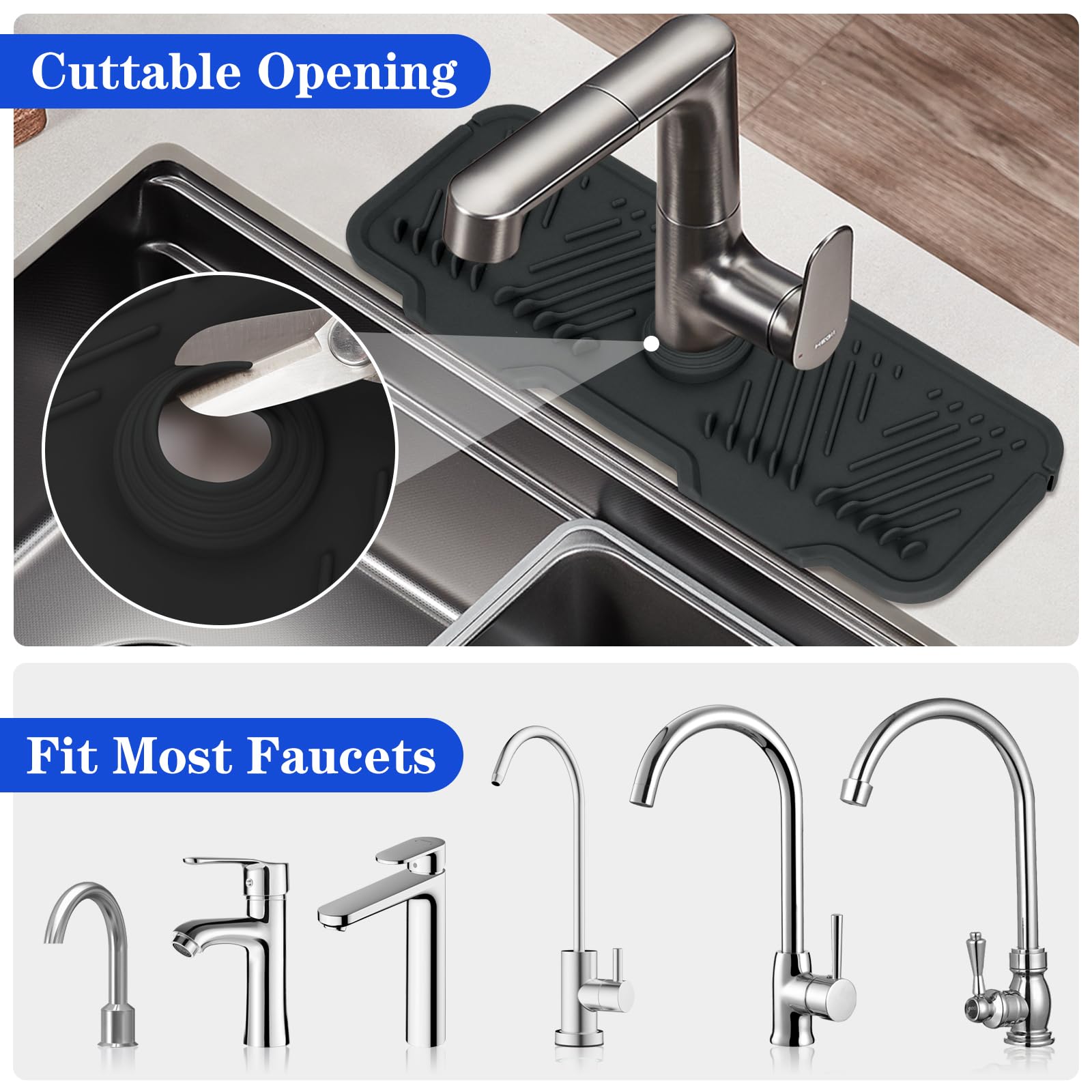 Non-Slip Silicone Sink Splash Guard Mat - 17