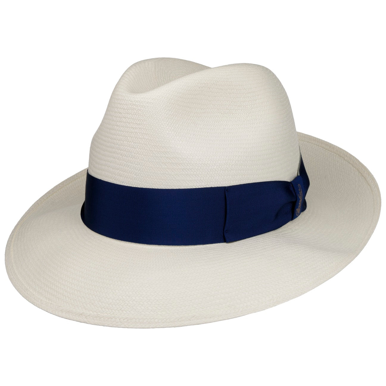 Borsalino Extrafine Twotone Panama Hat - Lightweight & Breathable Summer Sun Hat for Beach, Travel & Outdoor Activities