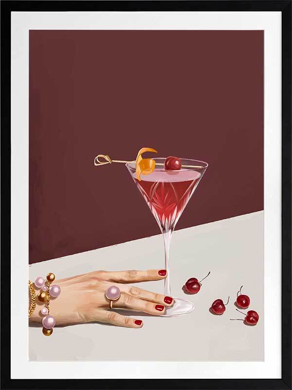 Cosmopolitan Framed Art Print - Elegant Wall Decor for Living Room, Bedroom & Office - Perfect for Home & Office Décor