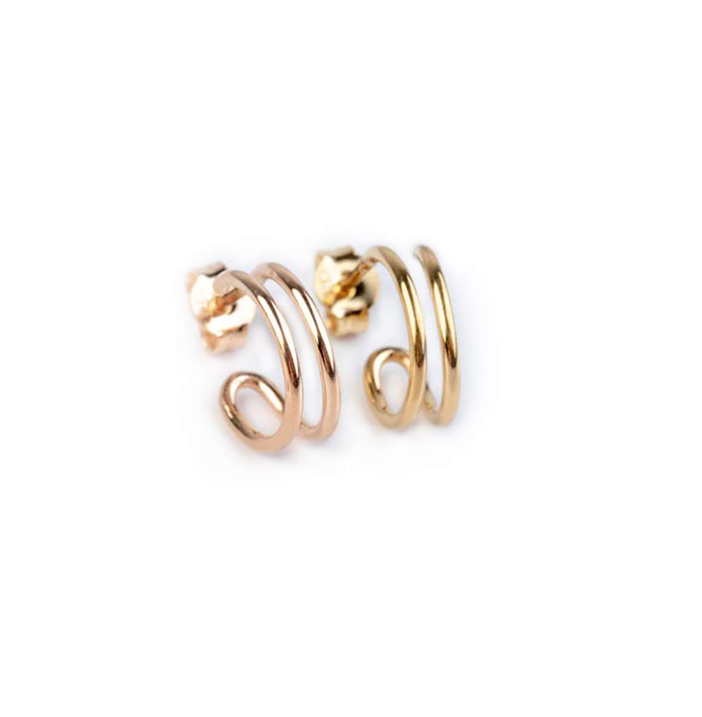 9K, 14K & 18K Solid Gold Hoop Earrings for Women | Handmade Secondary Piercing Hoops | Unique Best Friend Gift & Special Occasion Jewelry for Her | Perfect for Everyday Wear, Date Nights & Gifting