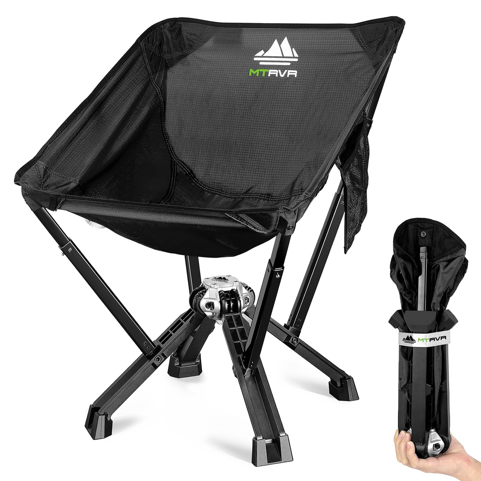 **Portable Folding Camping Chair - Lightweight One-Piece Die-Cast Aluminum Frame for Extra Durability, No Assembly Required, Compact & Fits in Backpack - Perfect for Beach, Hiking, Travel, Picnics, and Outdoor Adventures**